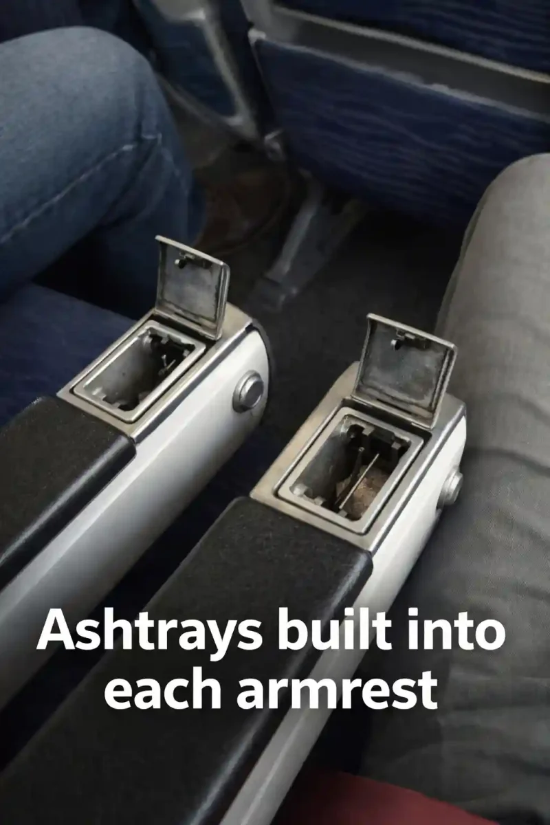 Ashtrays built into each armrest